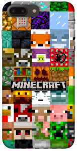 Чехол Minecraft collage для iPhone 7 plus (5.5")