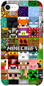 Чехол Minecraft collage для iPhone SE (2020)