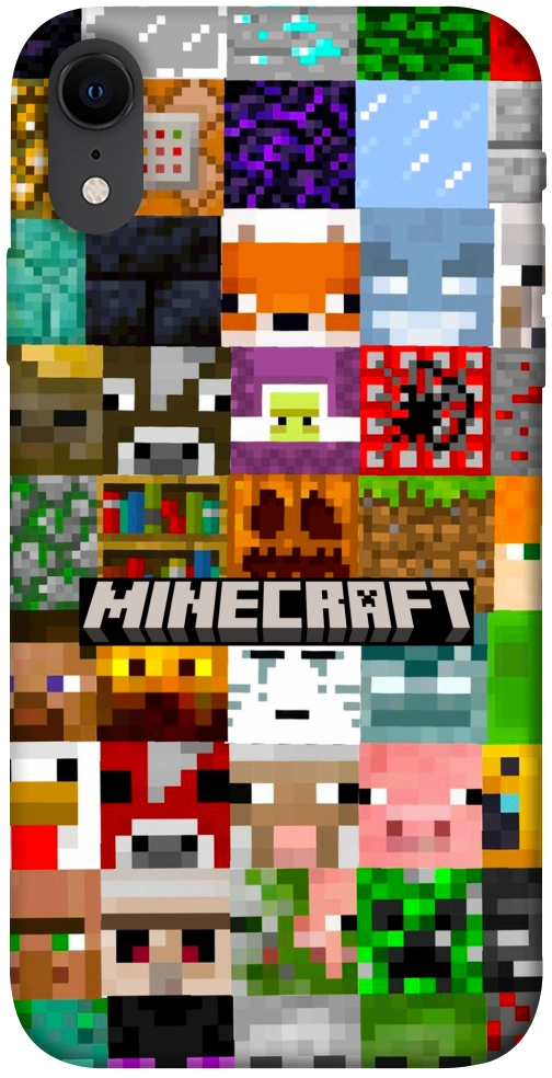 Чехол Minecraft collage для iPhone XR