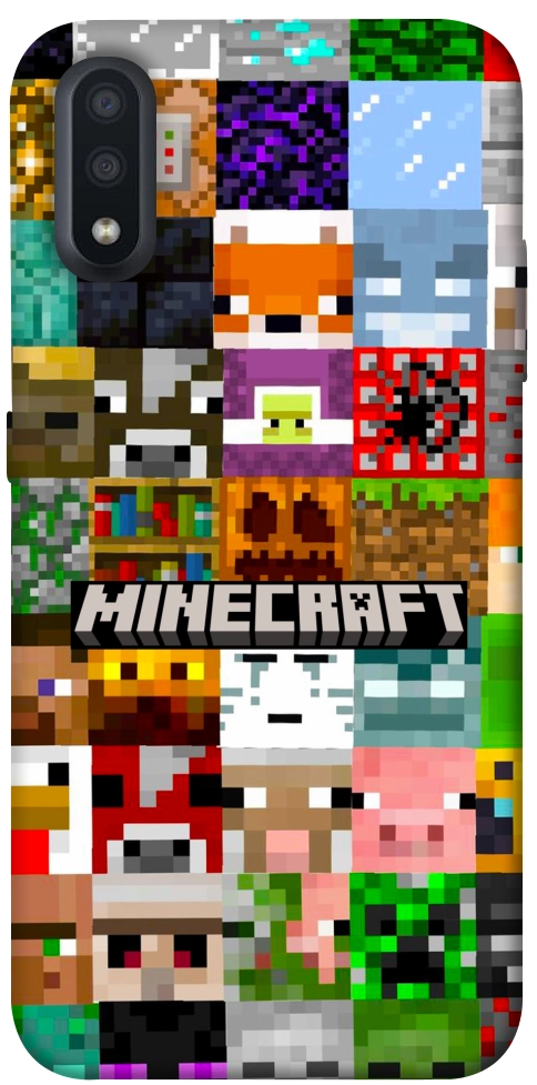 Чехол Minecraft collage для Galaxy A01