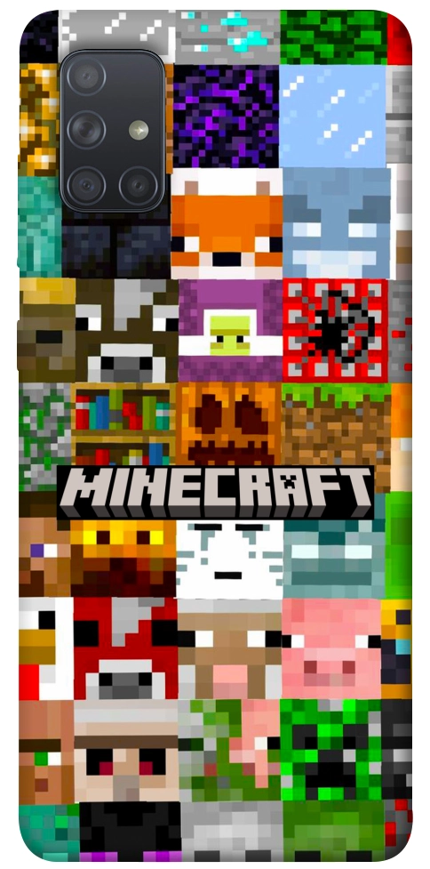 Чехол Minecraft collage для Galaxy A71 (2020)