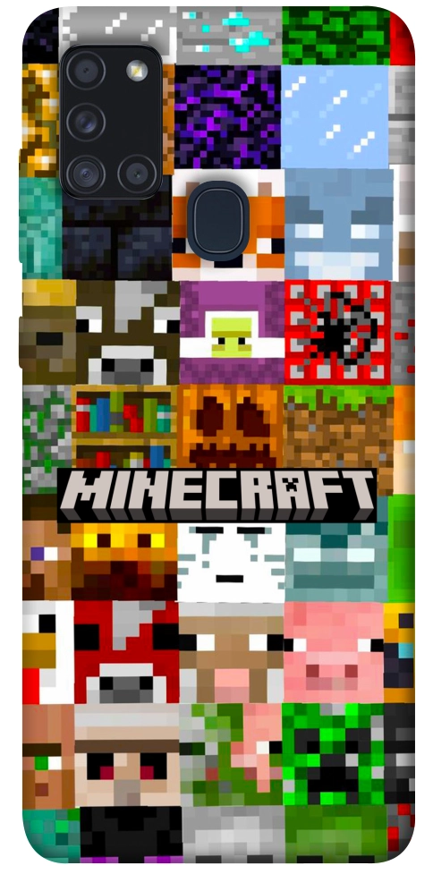 Чехол Minecraft collage для Galaxy A21s (2020)