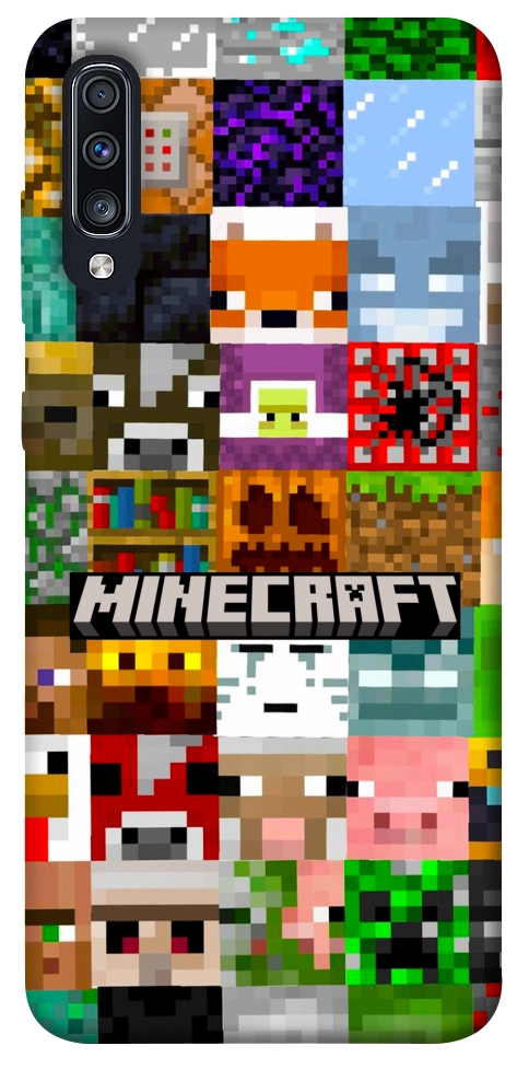 Чехол Minecraft collage для Galaxy A70 (2019)