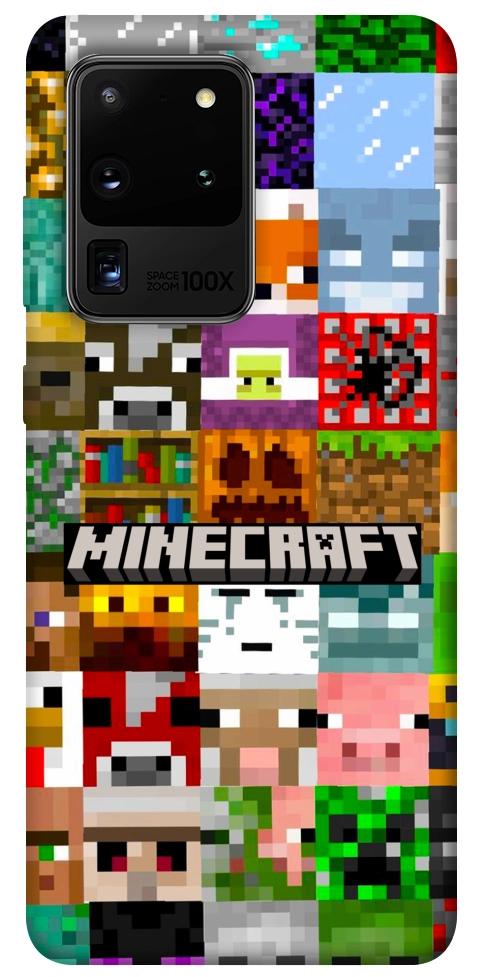 Чехол Minecraft collage для Galaxy S20 Ultra (2020)