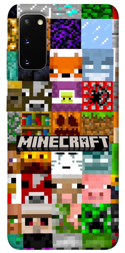 Чехол Minecraft collage для Galaxy S20 (2020)