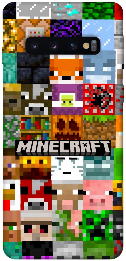Чехол Minecraft collage для Galaxy S10 (2019)