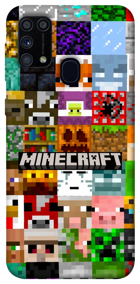 Чехол Minecraft collage для Galaxy M31 (2020)