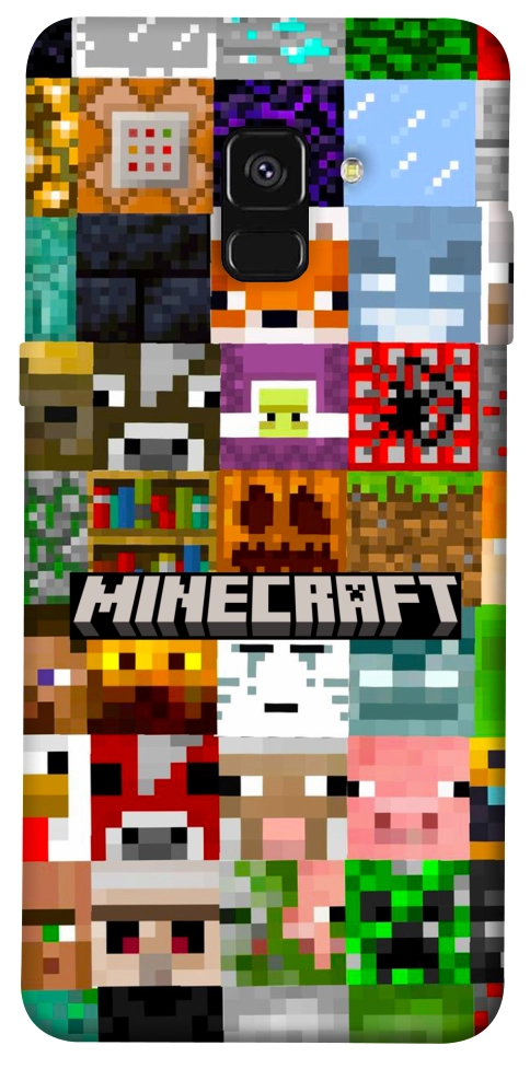 Чохол Minecraft collage для Galaxy A8 (2018)