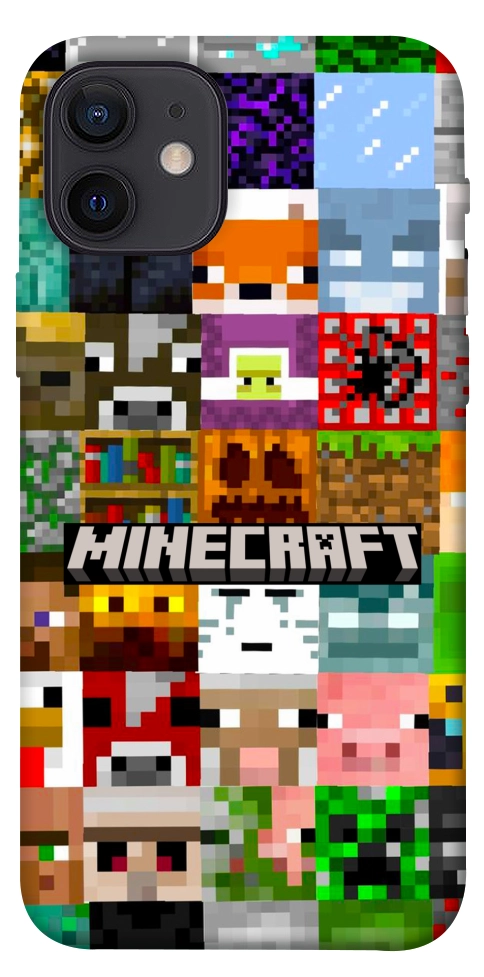 Чехол Minecraft collage для iPhone 12