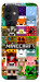 Чехол Minecraft collage для iPhone 12