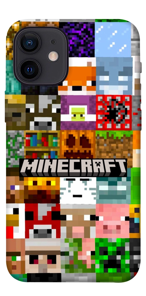 Чехол Minecraft collage для iPhone 12 mini