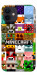 Чехол Minecraft collage для iPhone 12 mini