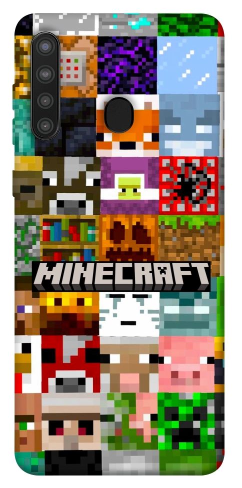 Чохол Minecraft collage для Galaxy A21