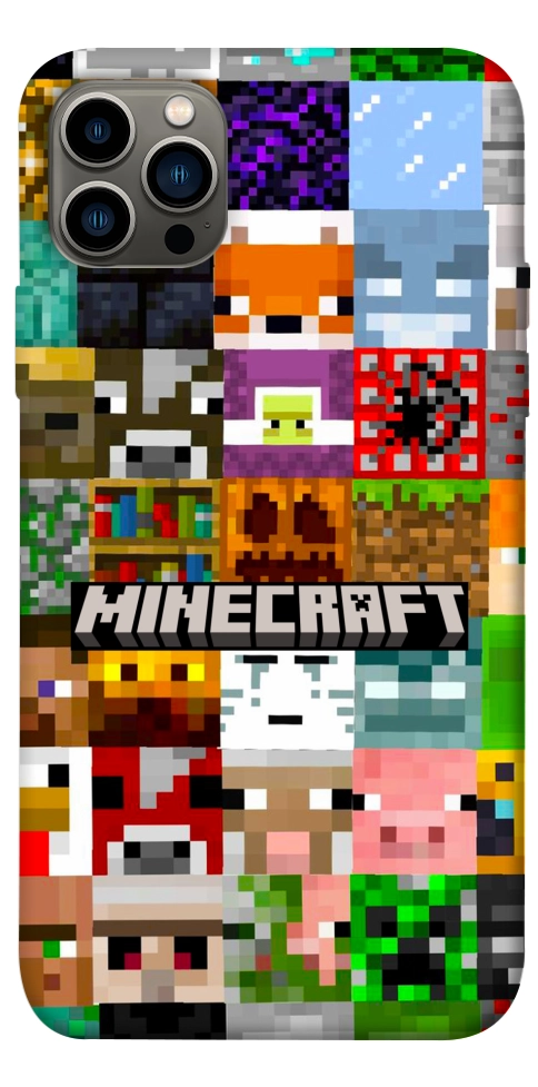 Чехол Minecraft collage для iPhone 12 Pro