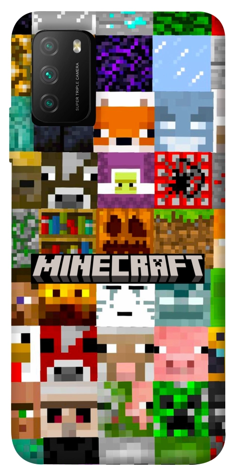 Чохол Minecraft collage для Xiaomi Poco M3