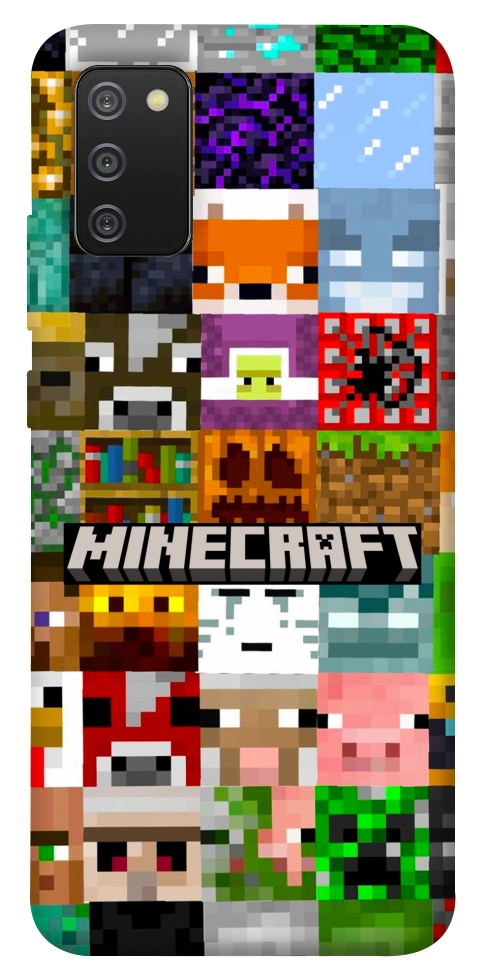 Чехол Minecraft collage для Galaxy A02s