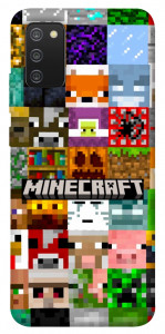 Чехол Minecraft collage для Galaxy A02s