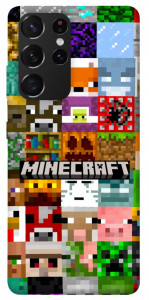 Чехол Minecraft collage для Galaxy S21 Ultra