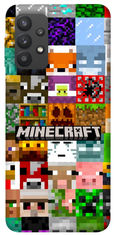 Чехол Minecraft collage для Galaxy A32 4G