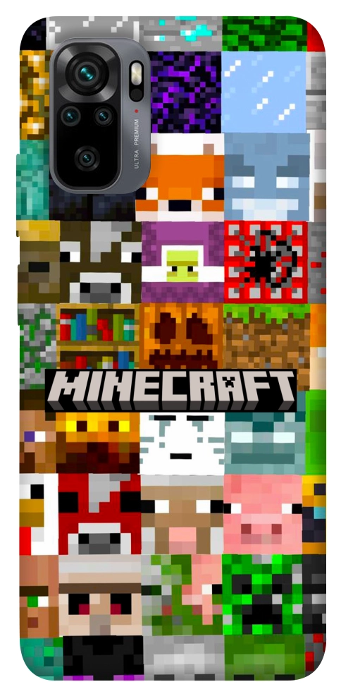 Чехол Minecraft collage для Xiaomi Redmi Note 10