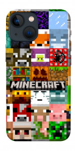 Чехол Minecraft collage для iPhone 13 mini