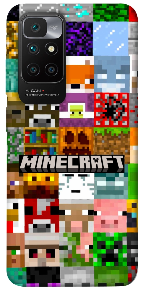 Чехол Minecraft collage для Xiaomi Redmi 10