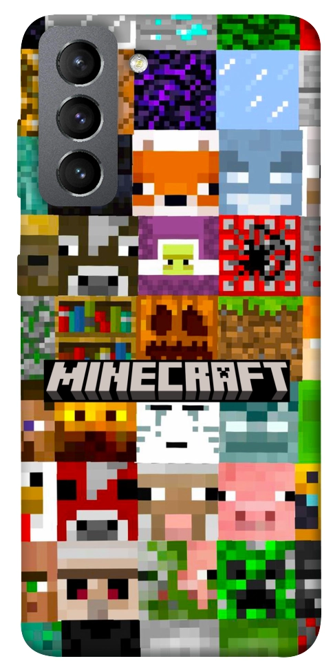 Чехол Minecraft collage для Galaxy S21 FE