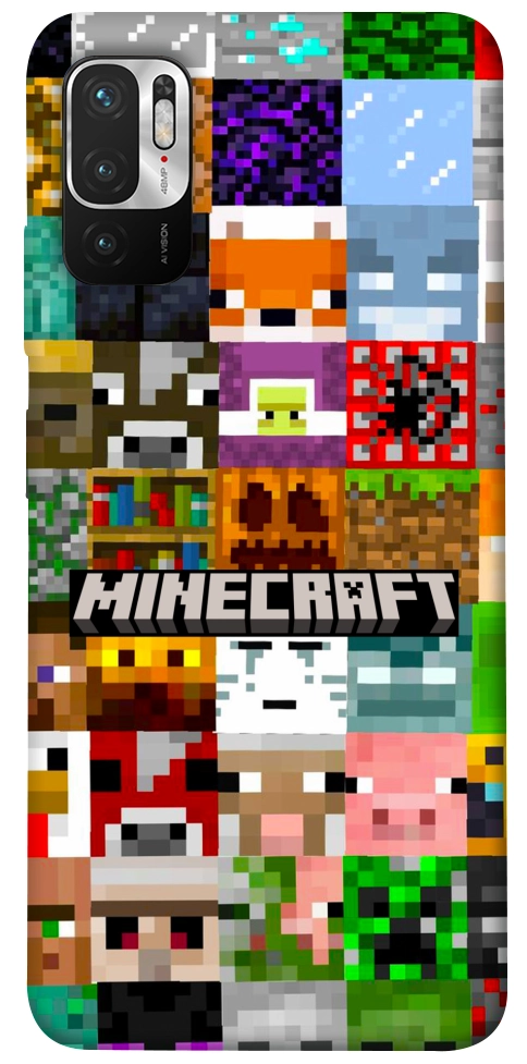 Чехол Minecraft collage для Xiaomi Redmi Note 10 5G