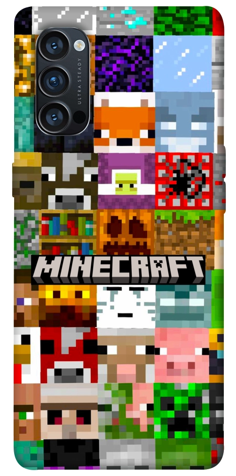 Чехол Minecraft collage для Oppo Reno 4 Pro 5G