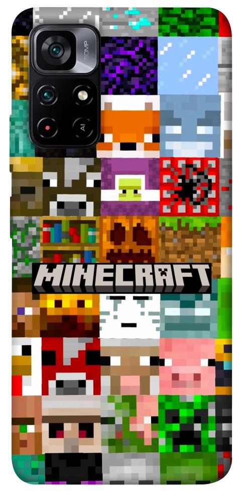 Чехол Minecraft collage для Xiaomi Poco M4 Pro 5G