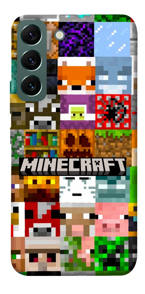 Чехол Minecraft collage для Galaxy S22
