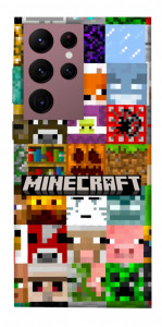 Чехол Minecraft collage для Galaxy S22 Ultra