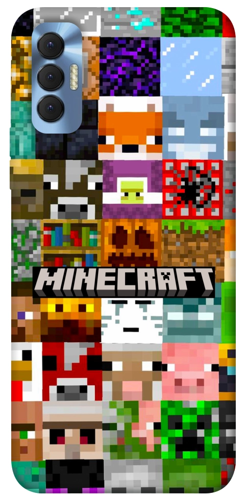 Чохол Minecraft collage для TECNO Spark 8P