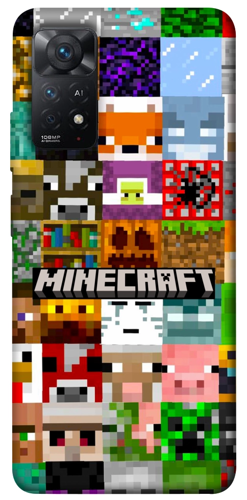 Чехол Minecraft collage для Xiaomi Redmi Note 11 Pro 5G