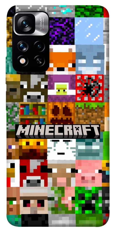 Чехол Minecraft collage для Xiaomi Redmi Note 11 5G