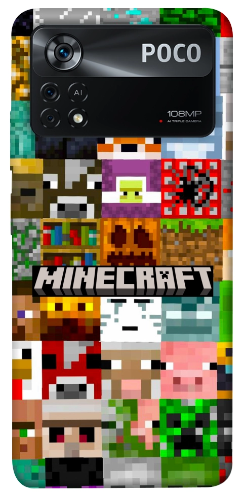 Чохол Minecraft collage для Xiaomi Poco X4 Pro