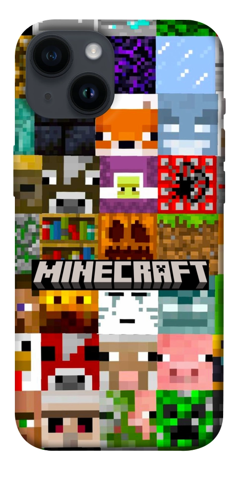 Чохол Minecraft collage для iPhone 14