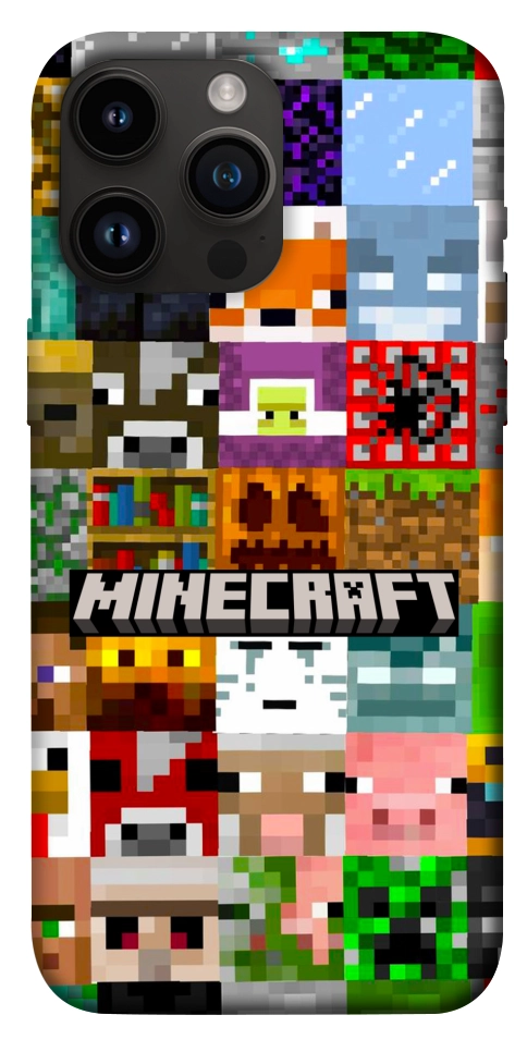 Чехол Minecraft collage для iPhone 14 Pro Max