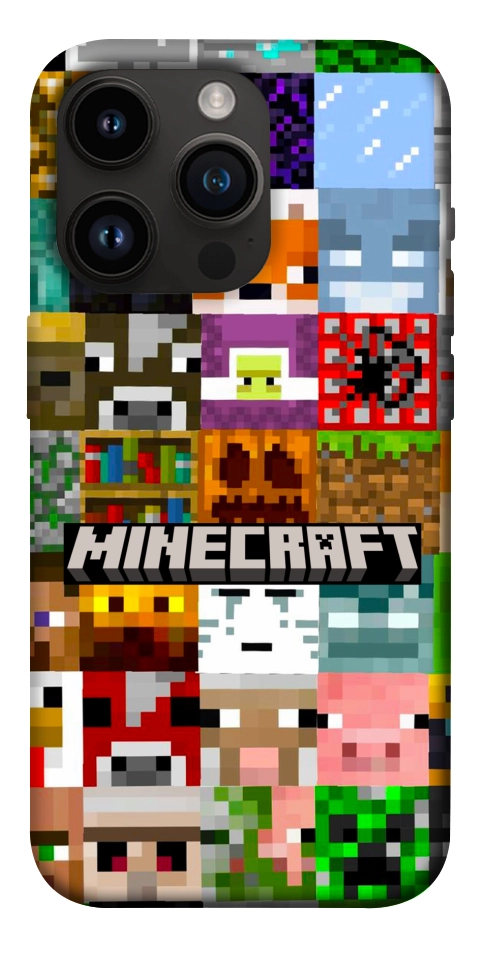 Чохол Minecraft collage для iPhone 14 Pro