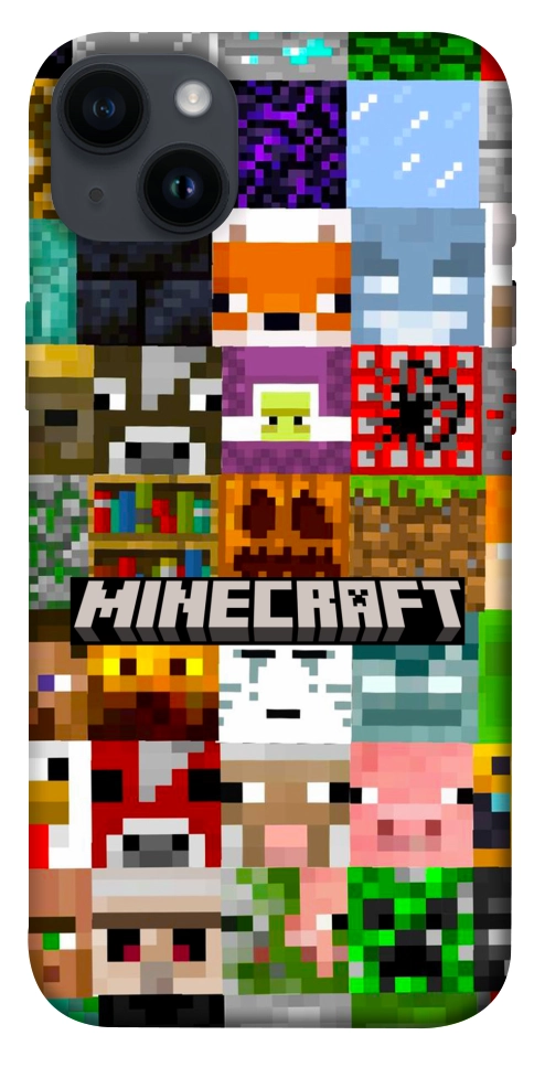 Чехол Minecraft collage для iPhone 14 Plus