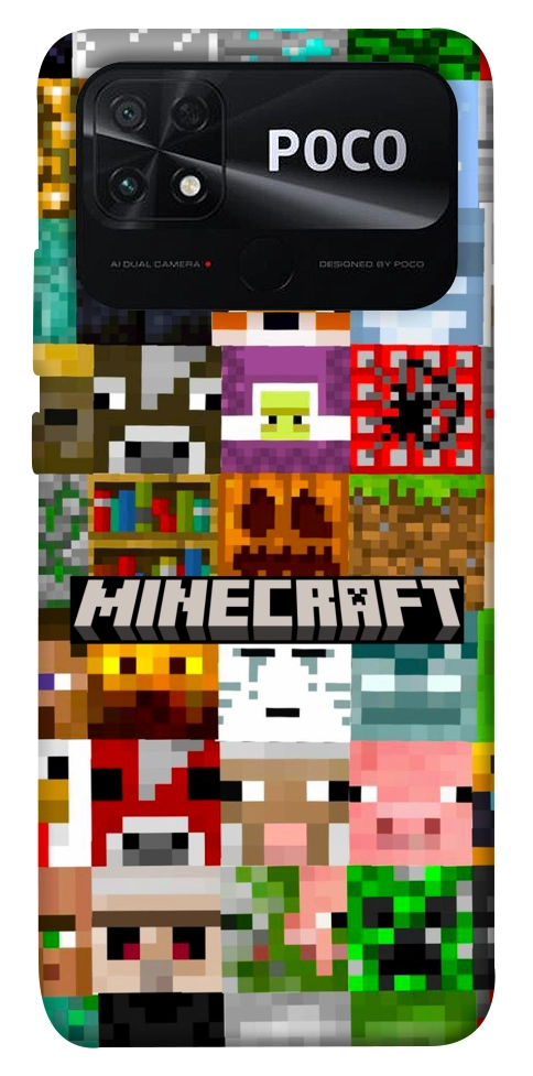 Чохол Minecraft collage для Xiaomi Poco C40