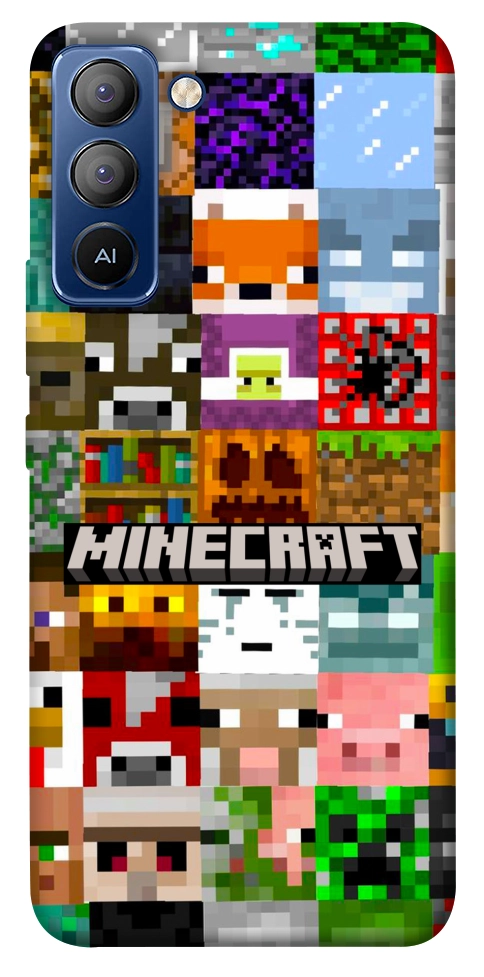 Чехол Minecraft collage для TECNO Pop 5 Pro
