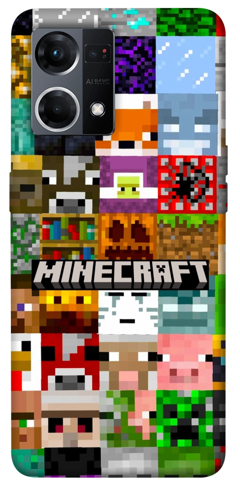 Чехол Minecraft collage для Oppo Reno 7 4G
