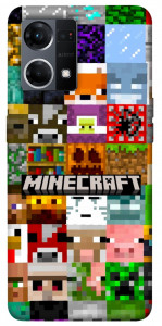Чохол Minecraft collage для Oppo Reno 7 4G