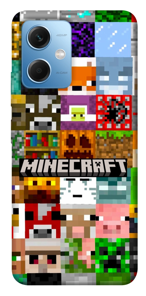 Чехол Minecraft collage для Xiaomi Redmi Note 12 5G