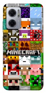 Чехол Minecraft collage для Xiaomi Redmi Note 11E