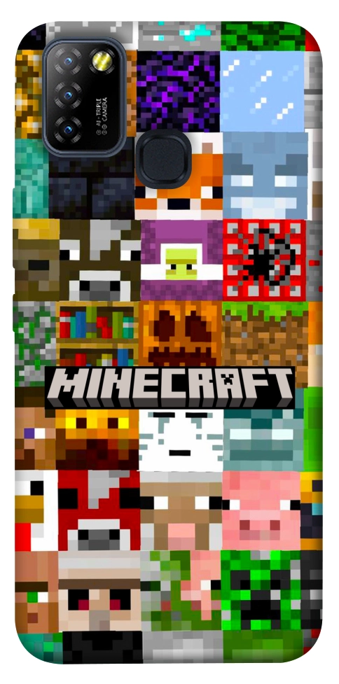 Чехол Minecraft collage для Infinix Hot 10 Lite