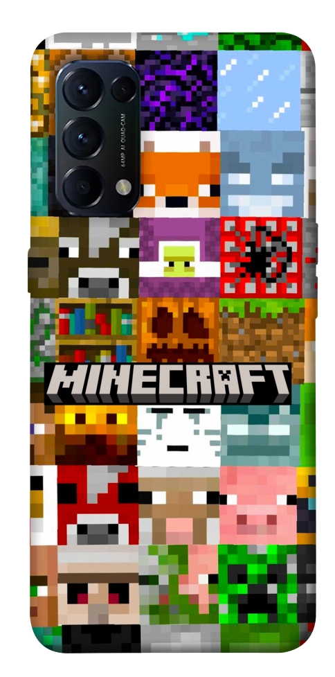 Чохол Minecraft collage для Oppo Reno 5 4G