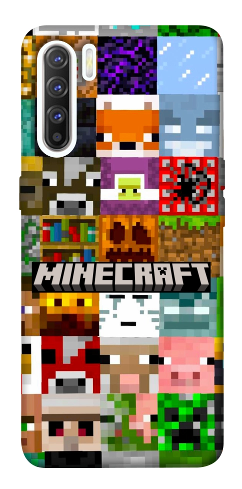 Чехол Minecraft collage для Oppo Reno 3