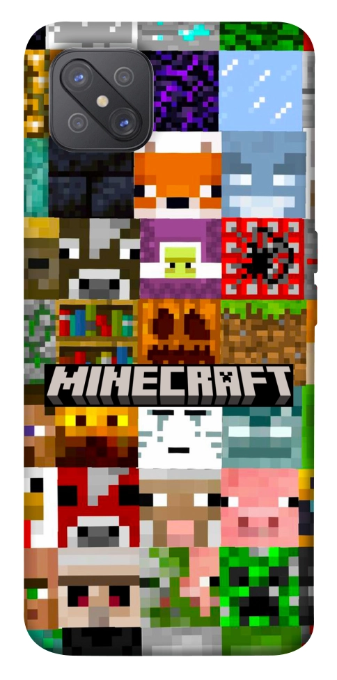 Чохол Minecraft collage для Oppo A92s